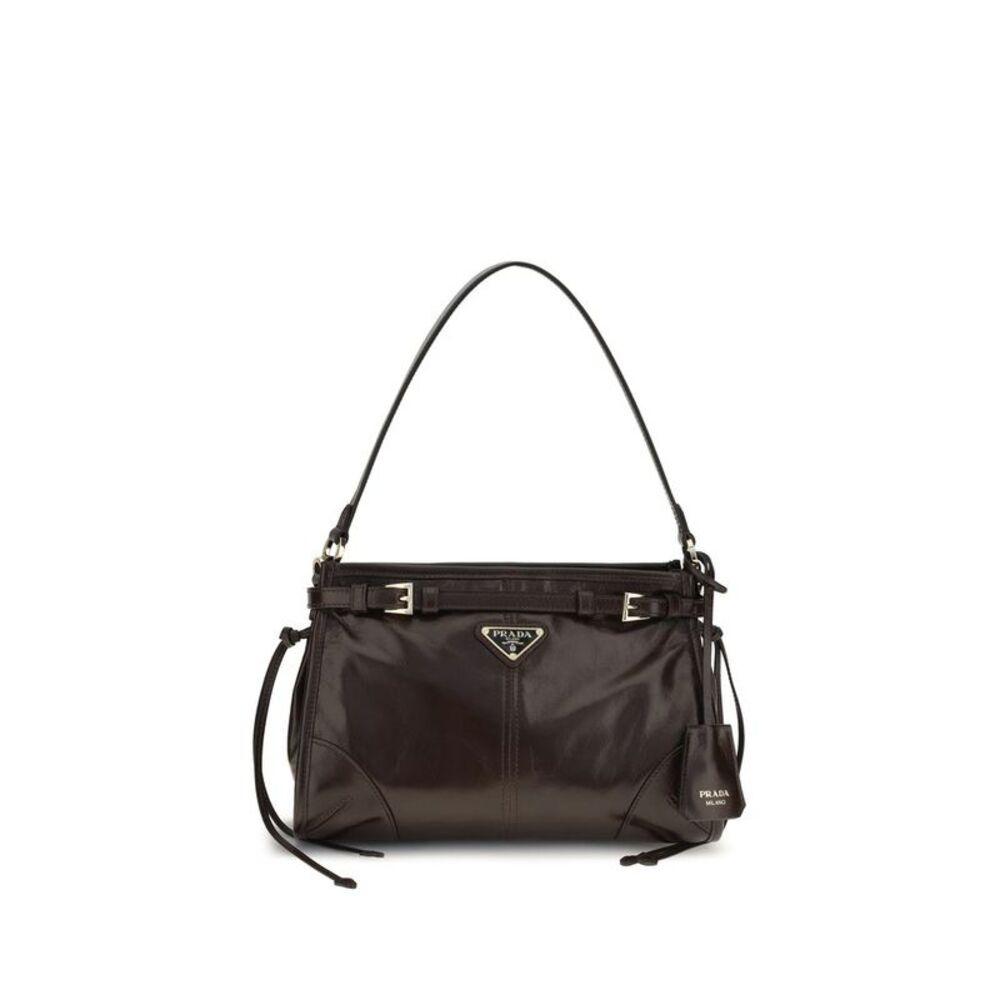Prada Brown Calf Leather Bos Taurus Women's Handbag